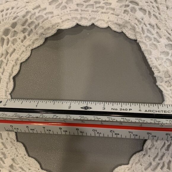 Double Lace Crocheted White Collar - Picture 6 of 6